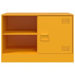 Berkfield Home TV Cabinet Mustard Yellow 67x39x44 cm Steel - Size: 67 x 39 x 44 cm - thumbnail 6