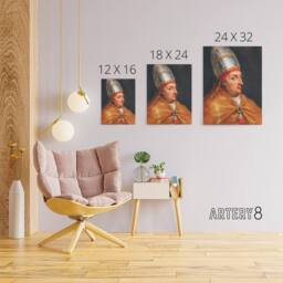 "Artery8 Peter Paul Rubens Portrait of Pope Nicholas V Canvas Wall Art Print - Size: W12"" x H16""" - thumbnail 4