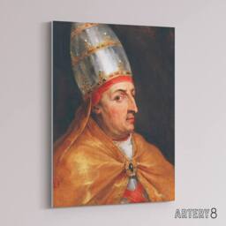 "Artery8 Peter Paul Rubens Portrait of Pope Nicholas V Canvas Wall Art Print - Size: W12"" x H16""" - thumbnail 2