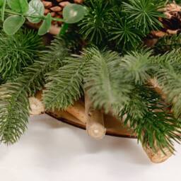 Marco Paul Luxury Candle Holder with Artificial Garland in Green - thumbnail 6