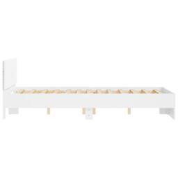 Berkfield Home Bed Frame with Headboard & LED White 120x190 cm Small Double - thumbnail 8