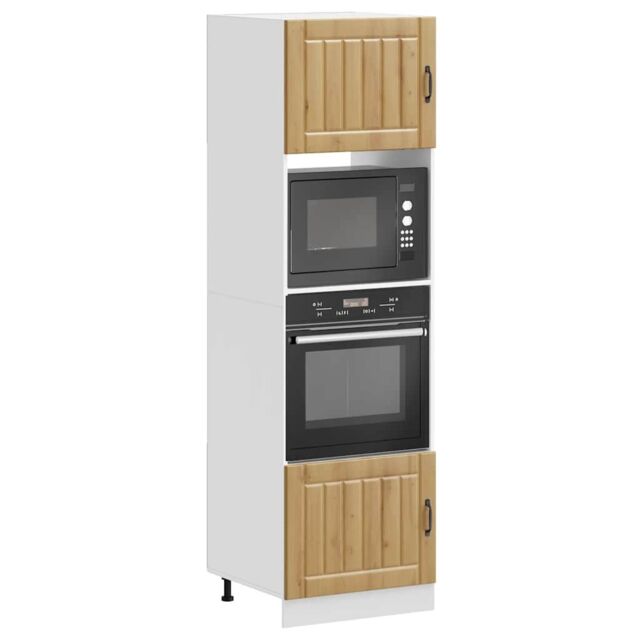 Berkfield Home Oven Cabinets 2 pcs Kalmar Artisan Oak Engineered Wood in Brown - image 1