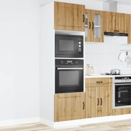 Berkfield Home Oven Cabinets 2 pcs Kalmar Artisan Oak Engineered Wood in Brown - thumbnail 3