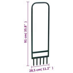Berkfield Home Lawn Aerator with 5 Hollow Tines Green Powder-coated Steel - thumbnail 6