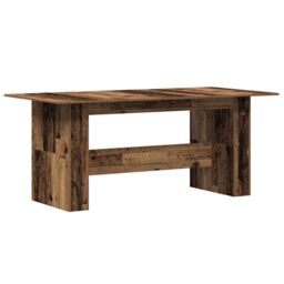 Berkfield Home Dining Table Old Wood 180x90x76 cm Engineered Wood in Brown - Size: 180 x 90 x 76 cm - thumbnail 2