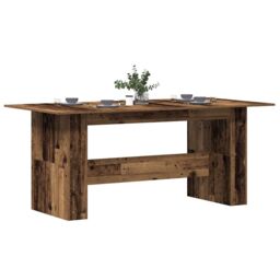 Berkfield Home Dining Table Old Wood 180x90x76 cm Engineered Wood in Brown - Size: 180 x 90 x 76 cm - thumbnail 1
