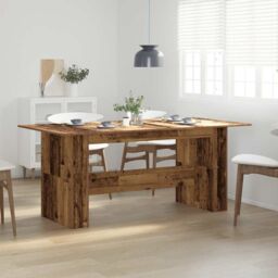 Berkfield Home Dining Table Old Wood 180x90x76 cm Engineered Wood in Brown - Size: 180 x 90 x 76 cm - thumbnail 3