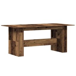 Berkfield Home Dining Table Old Wood 180x90x76 cm Engineered Wood in Brown - Size: 180 x 90 x 76 cm - thumbnail 6