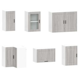 Berkfield Home 11 Piece Kitchen Cabinet Set Porto Grey Sonoma Engineered Wood - thumbnail 5