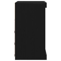 Berkfield Home Sideboard with LED Lights Black Oak 60, 5x37x67 cm - Size: 5 x 37 x 67 cm - thumbnail 6
