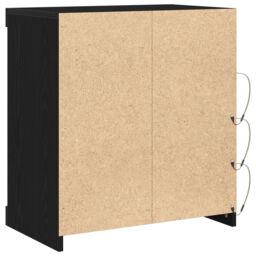 Berkfield Home Sideboard with LED Lights Black Oak 60, 5x37x67 cm - Size: 5 x 37 x 67 cm - thumbnail 7