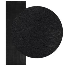 Berkfield Home Rug HUARTE Short Pile Soft & Washable Black 80x250 cm - Size: Medium - thumbnail 3