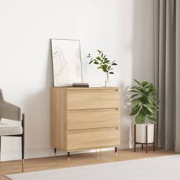 Berkfield Home Sideboard Sonoma Oak 60x35x70 cm Engineered Wood in Light Brown - Size: 60 x 35 x 70 cm - thumbnail 2