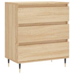 Berkfield Home Sideboard Sonoma Oak 60x35x70 cm Engineered Wood in Light Brown - Size: 60 x 35 x 70 cm - thumbnail 3