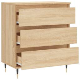 Berkfield Home Sideboard Sonoma Oak 60x35x70 cm Engineered Wood in Light Brown - Size: 60 x 35 x 70 cm - thumbnail 6