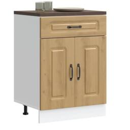 Berkfield Home Kitchen Base Cabinet Kalmar Artisan Oak Engineered Wood in Brown - thumbnail 2