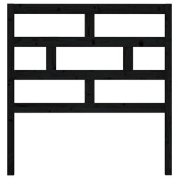 Berkfield Home Bed Headboard Black 81x4x100 cm Solid Wood Pine - Size: 81 x 4 x 100 cm - thumbnail 4