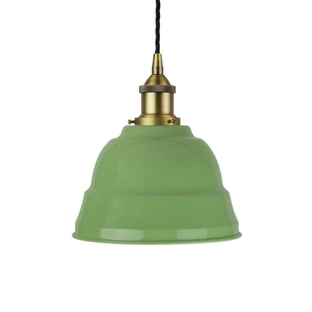 SE Home Mint Green Lincoln Pendant Light - Matt Antique Brass - Black Twisted - image 1