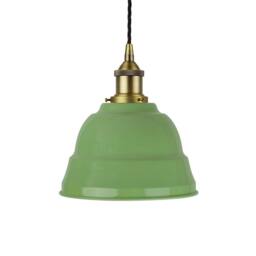 SE Home Mint Green Lincoln Pendant Light - Matt Antique Brass - Black Twisted - thumbnail 1