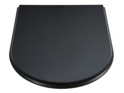 Adam Fires & Fireplaces Adam Double Sided Curved Stove Hearth in Black - thumbnail 4