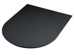 Adam Fires & Fireplaces Adam Double Sided Curved Stove Hearth in Black - thumbnail 5