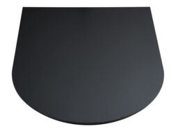 Adam Fires & Fireplaces Adam Double Sided Curved Stove Hearth in Black - thumbnail 6