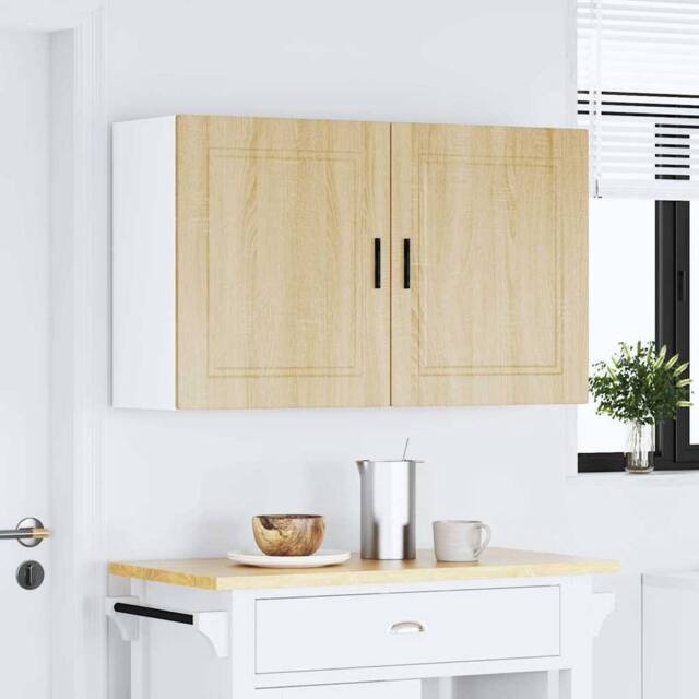 Berkfield Home Kitchen Wall Cabinets 2 pcs¬†Porto Sonoma Oak Engineered Wood in Brown - image 1