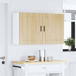 Berkfield Home Kitchen Wall Cabinets 2 pcs¬†Porto Sonoma Oak Engineered Wood in Brown - thumbnail 1