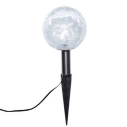 Berkfield Home Garden Lights 6 pcs LED with Spike Anchors & Solar Panels in White - thumbnail 6