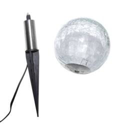 Berkfield Home Garden Lights 6 pcs LED with Spike Anchors & Solar Panels in White - thumbnail 7