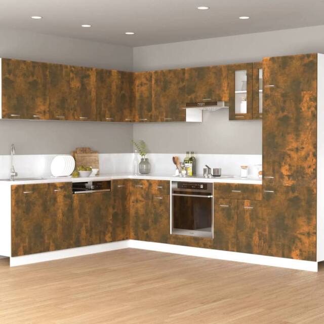 Berkfield Home Hanging Cabinet Smoked Oak 60x31x40 cm Engineered Wood in Brown - Size: 60 x 31 x 40 cm - image 1