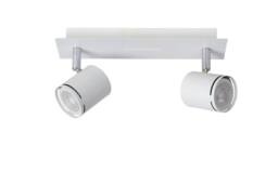 Lucide 'RILOU' Dimmable Rotatable Indoor LED Twin Ceiling Spotlight GU10 in White - thumbnail 2
