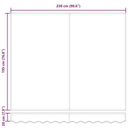 Berkfield Home Awning Replacement Fabric for 2.5x2 m Frame Burgundy - thumbnail 8