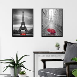 Artery8 Wall Art Print Views Of The Eiffel Tower Paris Set Of 2 s Living Room Aesthetic Photograph A4 - thumbnail 6