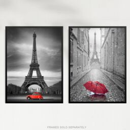 Artery8 Wall Art Print Views Of The Eiffel Tower Paris Set Of 2 s Living Room Aesthetic Photograph A4 - thumbnail 5