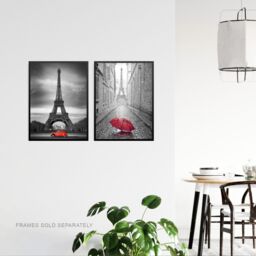 Artery8 Wall Art Print Views Of The Eiffel Tower Paris Set Of 2 s Living Room Aesthetic Photograph A4 - thumbnail 3