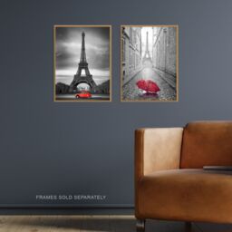 Artery8 Wall Art Print Views Of The Eiffel Tower Paris Set Of 2 s Living Room Aesthetic Photograph A4 - thumbnail 2