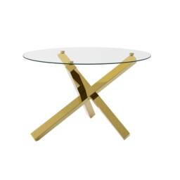Wyld Haus San Sebastian Clear Glass Round Dining Table 4 Seater - thumbnail 2