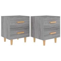 Berkfield Home Bed Cabinets 2 pcs Grey Sonoma 40x35x47.5 cm - thumbnail 2