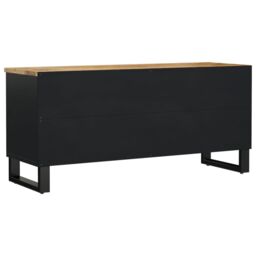 Berkfield Home TV Cabinet 100x33x46 cm Solid Wood Mango&Engineered Wood in Brown - Size: 100 x 33 x 46 cm - thumbnail 5