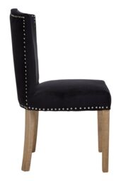 Orsina Velvet Dining Chair, Classic Velvet Chair, Cozy Dining Chair for Dining Room, Living Room, Home, Office in Black - thumbnail 3