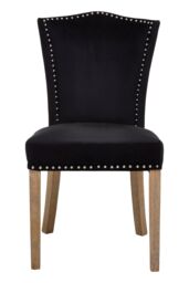Orsina Velvet Dining Chair, Classic Velvet Chair, Cozy Dining Chair for Dining Room, Living Room, Home, Office in Black - thumbnail 4