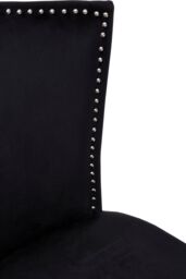 Orsina Velvet Dining Chair, Classic Velvet Chair, Cozy Dining Chair for Dining Room, Living Room, Home, Office in Black - thumbnail 6