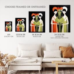 "Wee Blue Coo Wall Art Print For The Love Of Veggies Nature Provides Two Vegan Red Green Graphic Design Poster - Size: W18"" x H24""" - thumbnail 3