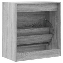 Berkfield Home Shoe Cabinet Grey Sonoma 60x34x63.5 cm Engineered Wood - thumbnail 7