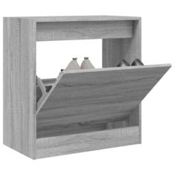 Berkfield Home Shoe Cabinet Grey Sonoma 60x34x63.5 cm Engineered Wood - thumbnail 2