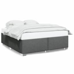 Berkfield Home Bed Frame without Mattress Dark Grey¬†Super King Fabric in Grey - Size: Super King - thumbnail 1