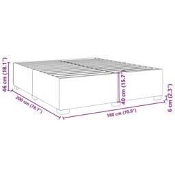 Berkfield Home Bed Frame without Mattress Dark Grey¬†Super King Fabric in Grey - Size: Super King - thumbnail 9