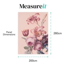 Superfresco Easy Antique Floral Soft Blush Print To Order 3m x 2.8m Mural in Pink - thumbnail 4