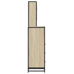 Berkfield Home 3 Piece Bathroom Furniture Set Sonoma Oak Engineered Wood in Light Brown - thumbnail 6